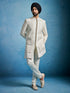 Men's Cream Silk Blend Sherwani Set