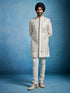 Men's Cream Silk Blend Sherwani Set