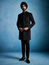 Men's Black Velvet Sherwani Set