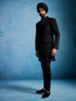 Men's Black Velvet Sherwani Set