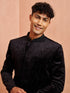 Mens Black Velvet Sherwani with Palazzo Set