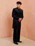 Mens Black Velvet Sherwani with Palazzo Set
