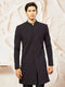 Men's Wine Silk Blend Indo Western