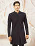 Men's Wine Silk Blend Indo Western
