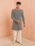 Men's Black Indo-Western with Cream Pant Set