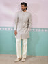 Grey Rayon Embroidered Indo Western Set with Wide Leg Pant