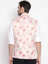 Men's Peach Silk Blend Nehru Jacket