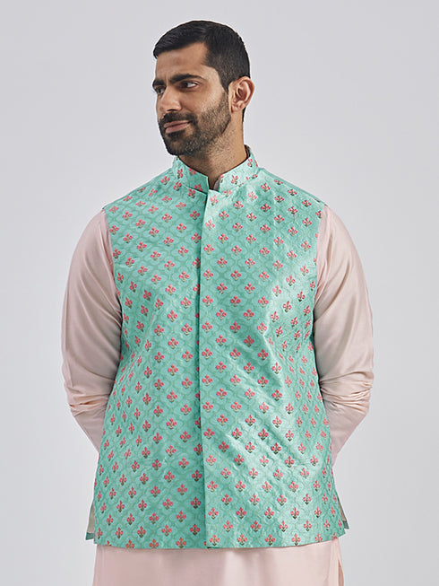 Men's Mint Green - Nehru Jacket