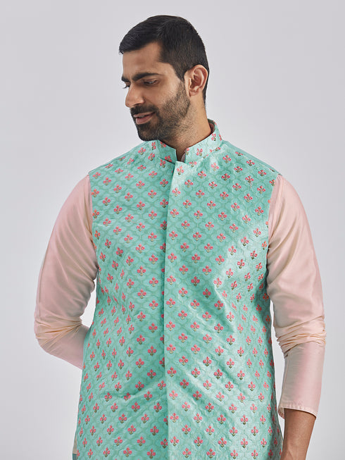 Men's Mint Green - Nehru Jacket