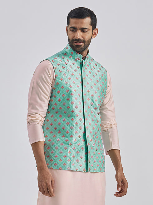Men's Mint Green - Nehru Jacket