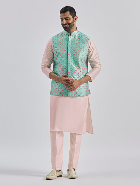 Men's Mint Green - Nehru Jacket