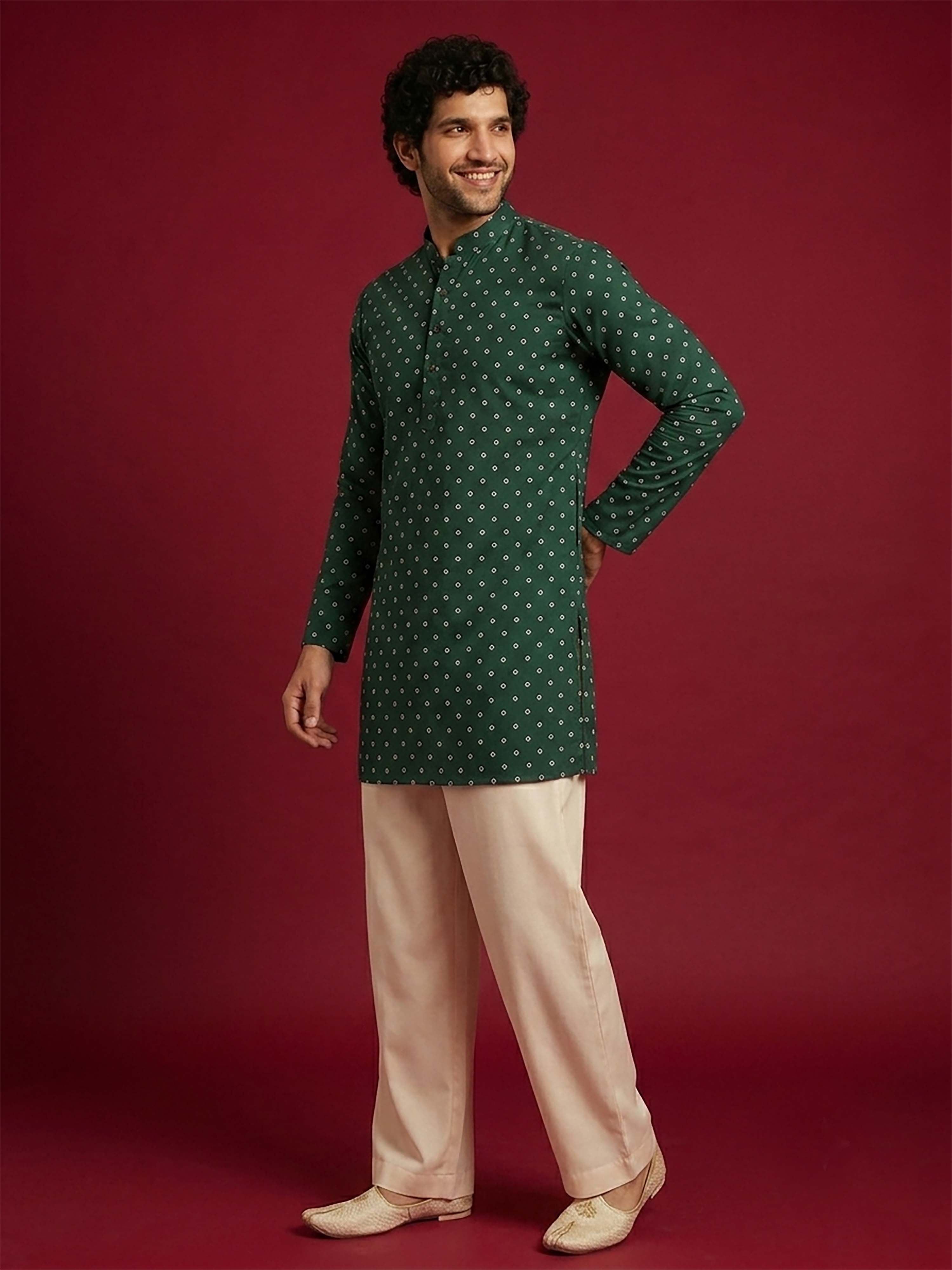 Men's Black Silk-Blend Embroidered Waist Length Nehru Jacket and Kurta with Pyjama