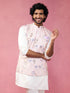 Light Pink Floral Printed Nehru Jacket
