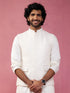 Men's Cream Kia Silk Embroidered Nehru Jacket