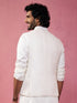 Men's Cream Kia Silk Embroidered Nehru Jacket