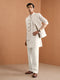 Men's Cream Solid Regular Kurta Pant Set with Straight Pant