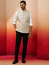 Men Grey Silk Nehru Jacket