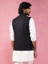 Black Rayon Sequined Nehru Jacket
