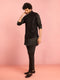 Men's Black 3-Piece Nehru Jacket Kurta Pant Set