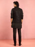 Men's Black 3-Piece Nehru Jacket Kurta Pant Set