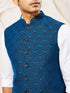 Men's Turquoise Silk Blend Jacket