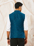 Men's Turquoise Silk Blend Jacket
