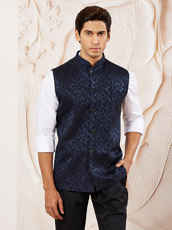 Men's Navy Blue - Nehru Jacket