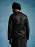 Men's Black Jute Nehru Jacket