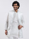Men's Silver Cotton Blend Nehru Jacket