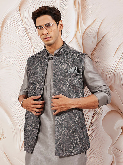 Men's Gray - Nehru Jacket