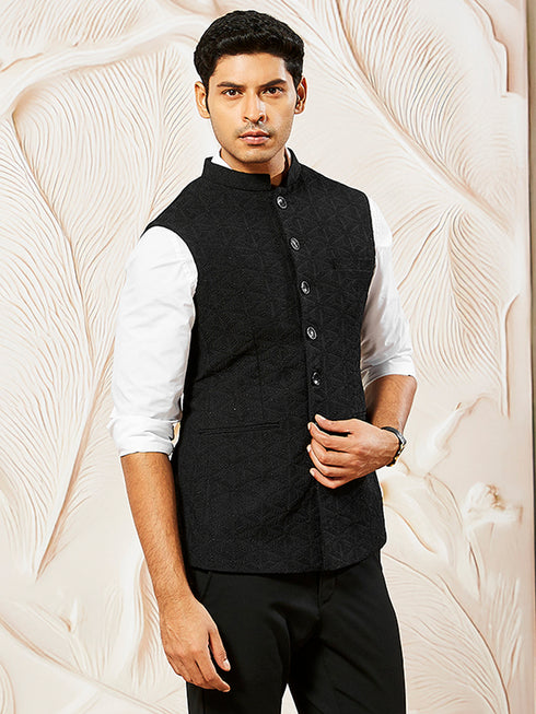 Men's Black - Nehru Jacket