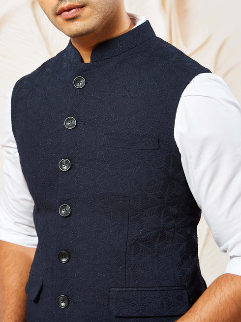 Men's Navy Blue - Nehru Jacket