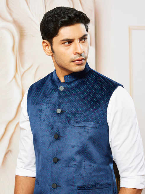Men's Navy Blue - Nehru Jacket