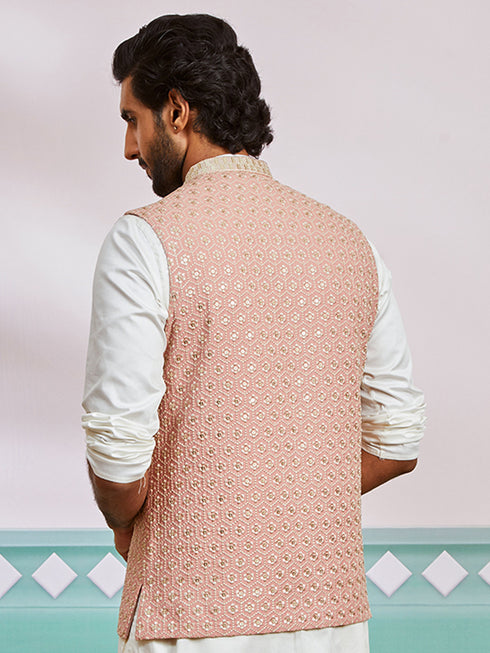 Men's Peach - Nehru Jacket
