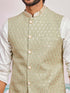 Men's Pista Green - Nehru Jacket
