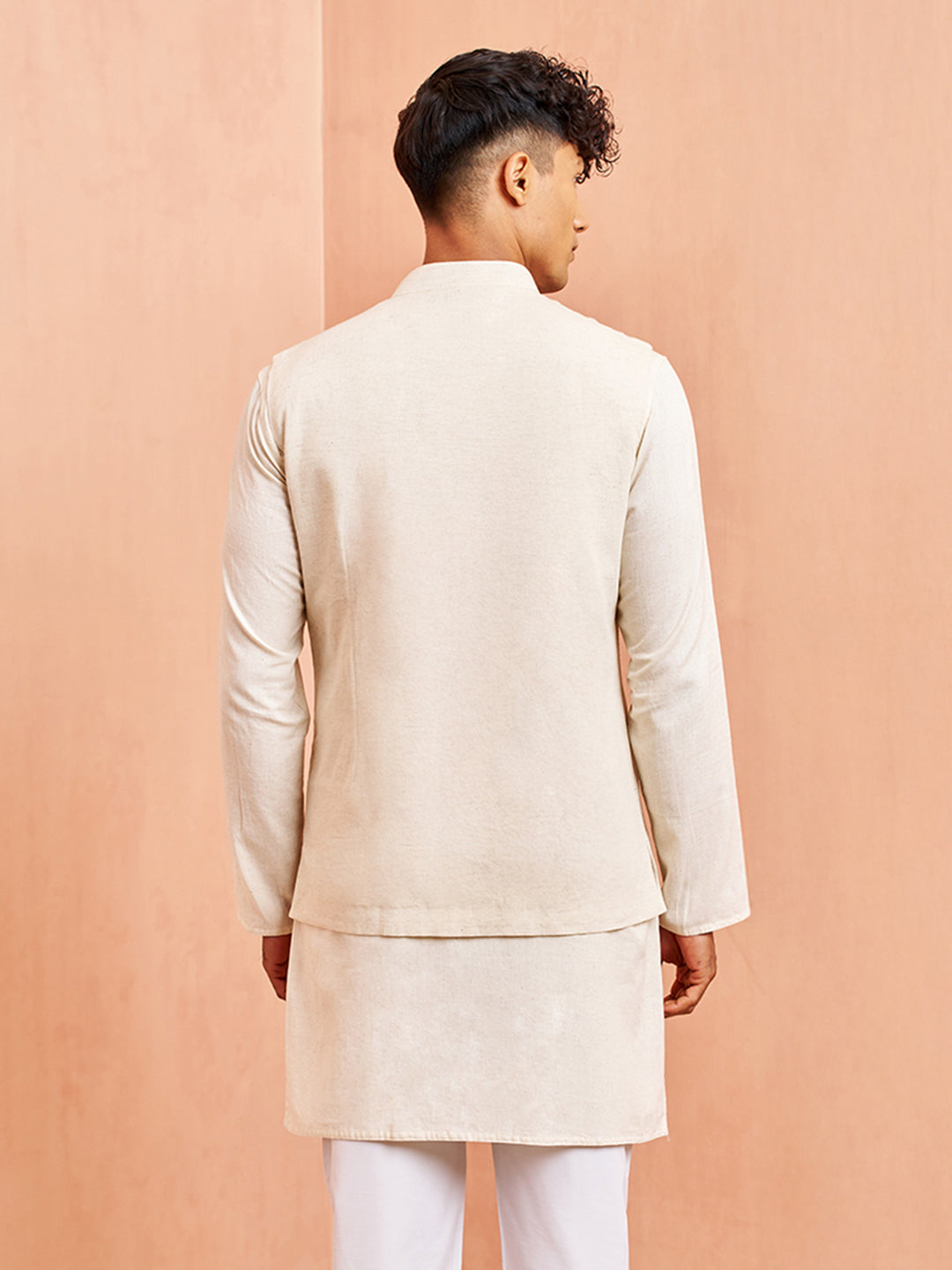 Men's Cream Cotton Jacket