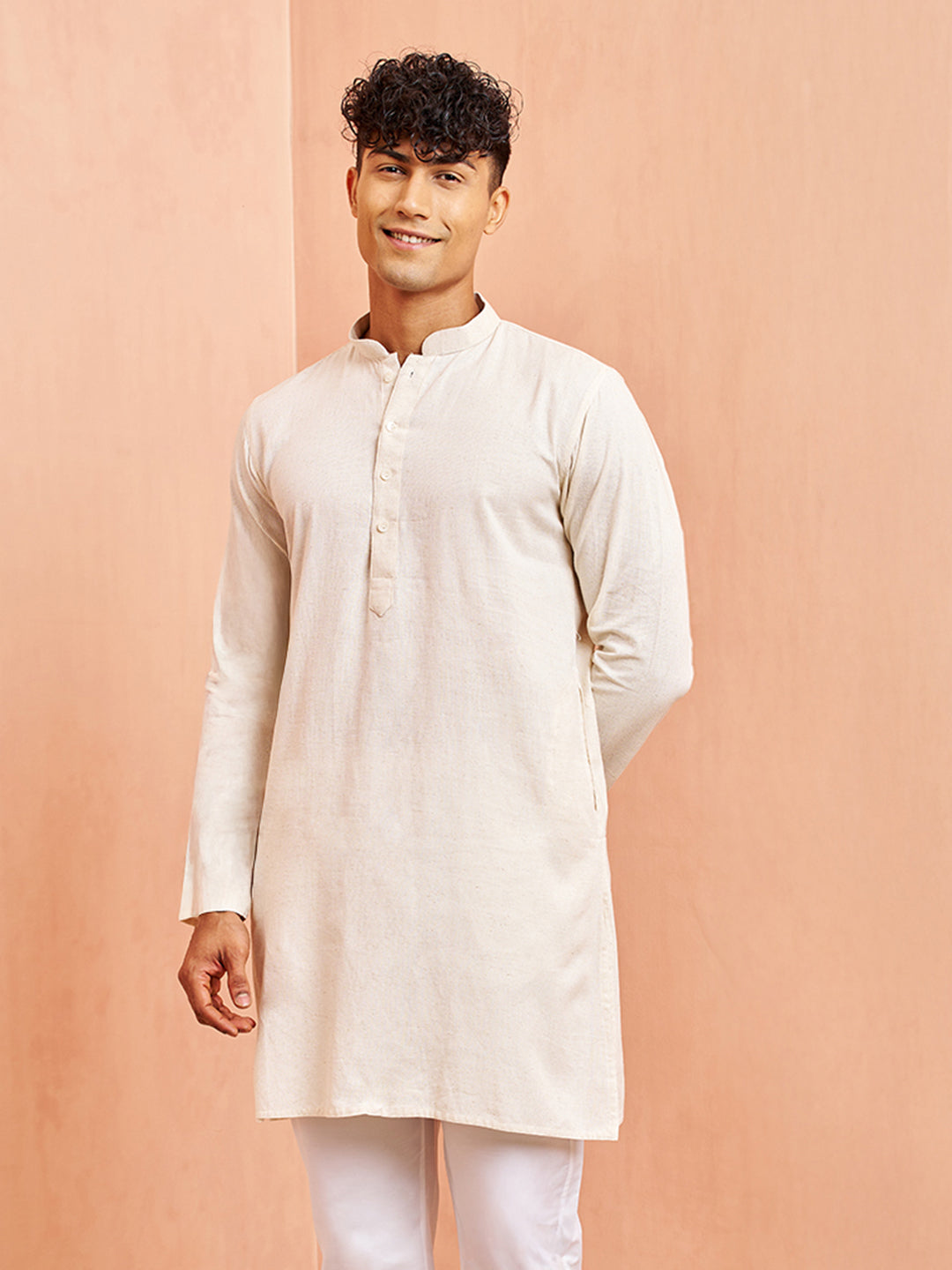 Men's Cream Cotton Jacket