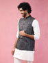 Men's Grey Imported Suiting Nehru Jacket