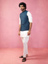 Men's Turquoise Nehru Jacket Set