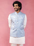 Men's Grey Monty Jacquard Nehru Jacket