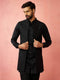 Men's Black Maharaja Jacquard Nehru Jacket
