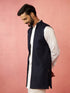 Men's Blue Lakhmini Jacquard Nehru Jacket