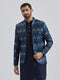 Men's Blue Silk Blend Jodhpuri