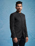 Men's Black Sequined Jodhpuri