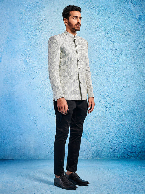 Men's Grey - Jodhpuri Pyjama Set