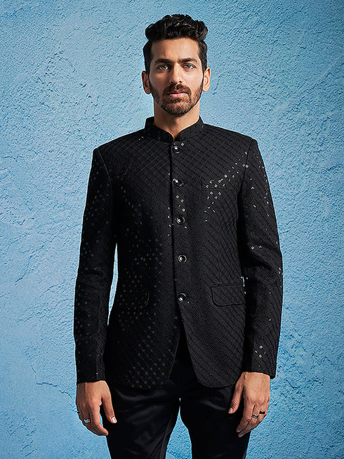 Men's Black Schiflli Jodhpuri