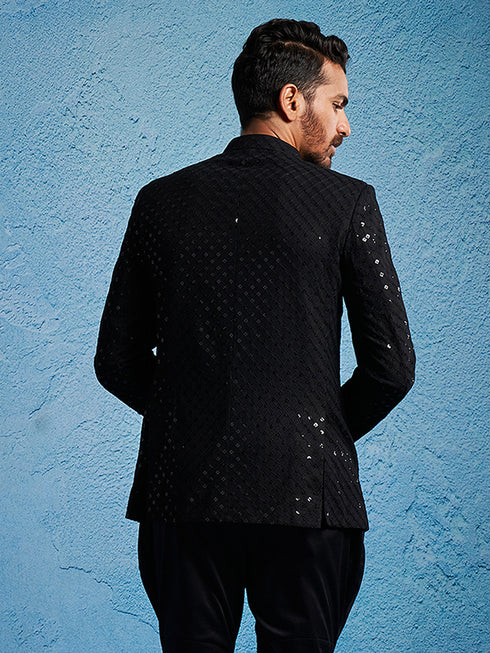 Men's Black Schiflli Jodhpuri