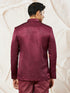 Men's Maroon Silk Blend Jodhpuri