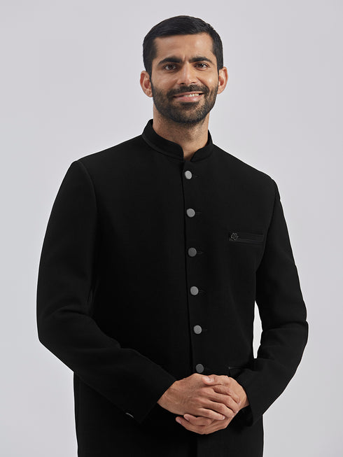 Men's Black - Jodhpuri Pyjama Set