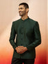 Vastramay Men Bottle Green Silk Jodhpuri